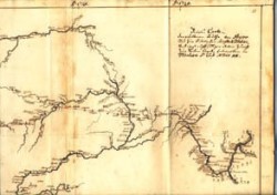 Карта из рукописного дневника Д.Г.Мессершмидта