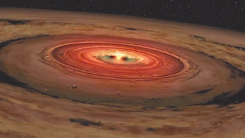 Диск у коричневого карлика OTS 44 в представлении художника. NASA/JPL-Caltech/T. Pyle(SSC). С сайта www.spitzer.caltech.edu