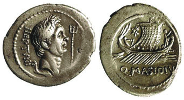 6. Монета в честь побед Помпея Великого над Митридатом IV Понтийским (Рим, I век до н. э.) (www.artsales.com)