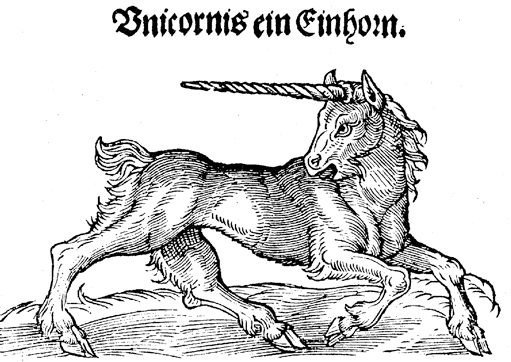 Единорог. Альберт ле Гран. «De animalibus» (1545). Источник: https://fr.wikipedia.org/wiki/Licorne